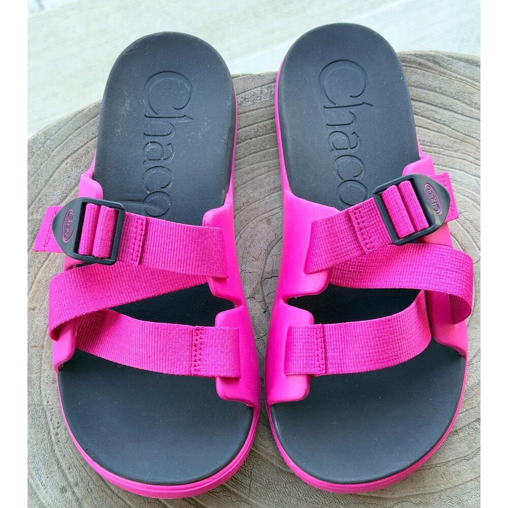 Chaco Chillos Slide Sandals Womens 10 Pink Adjustable Lightweight Gorpcore